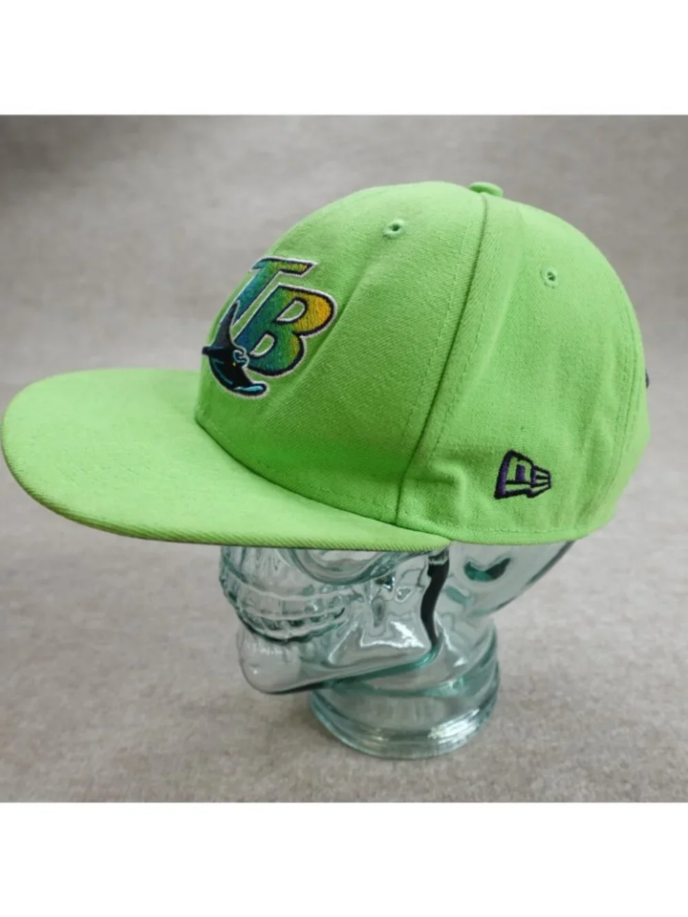 Tampa Bay Rays Hat Green Embroidered Vintage Blockhead Snapback
